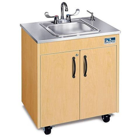 Children's classroom Sink, Maple Cabinet With Stainless Steel Single Basin and Stainless Counter top
