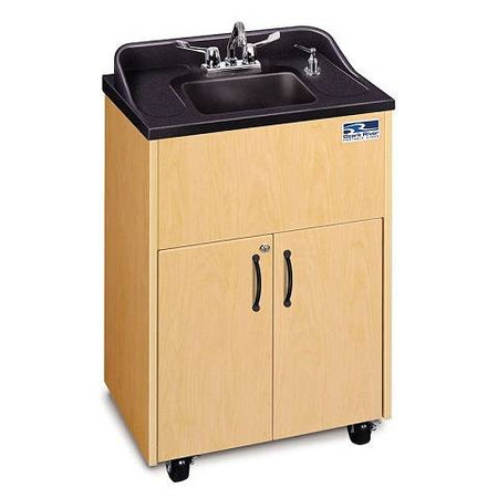 Children and Adults classroom Sink, Black, Cherry, Mahogany or Maple Cabinet With Stainless Steel Single Basin and White Counter top
