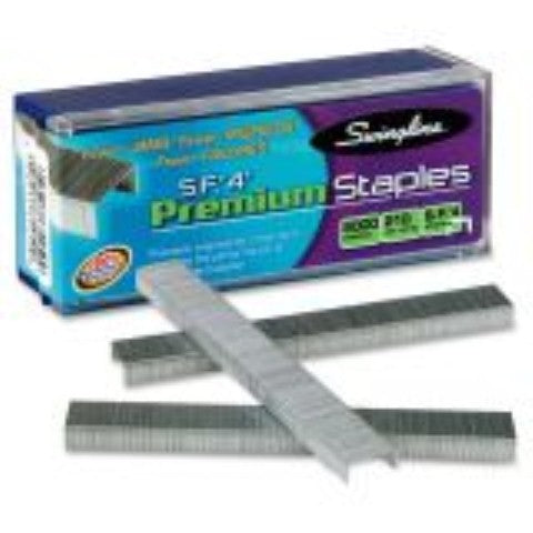 Swingline S.F. 4 Premium Staples, 0.25" Leg, 0.5" Crown, Steel, 5,000/Box