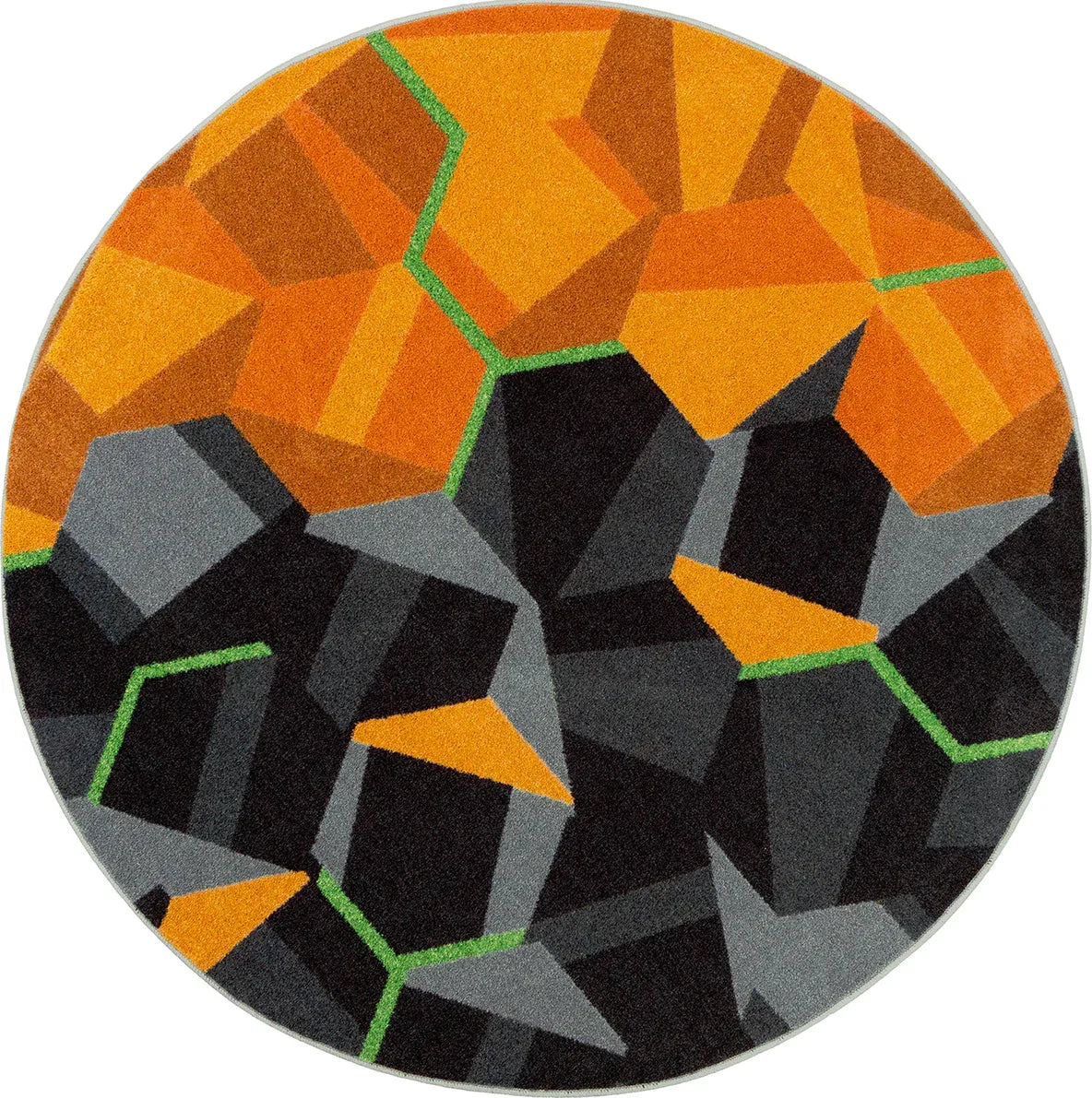 Stealth 5'4" Round area rug in color Tangerine