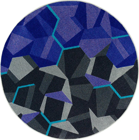 Stealth 5'4" Round area rug in color Violet