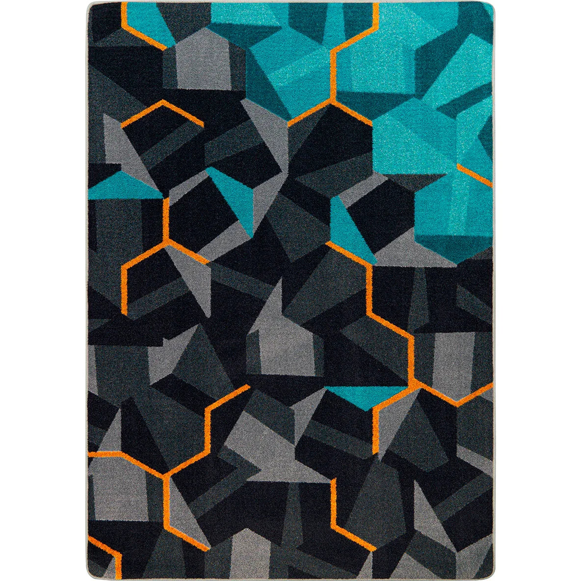Stealth 3'10" x 5'4" area rug in color Teal