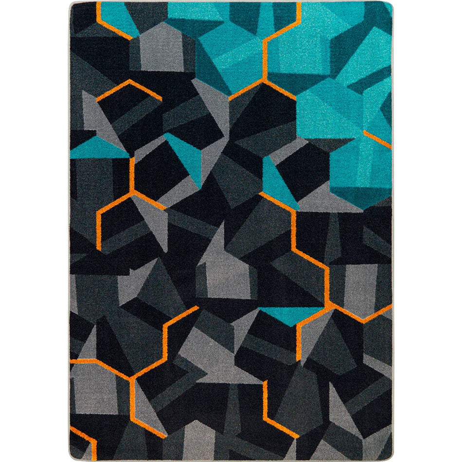 Stealth 3'10" x 5'4" area rug in color Teal