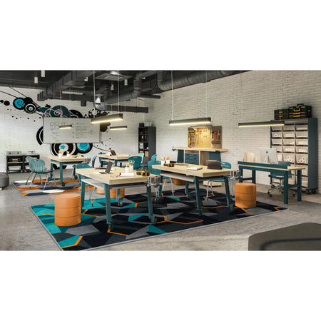 Stealth 10'9" x 13'2" area rug in color Teal