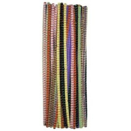 Striped Chenille Stems Pipe Cleaners 12 Inch x 6mm 100 per package