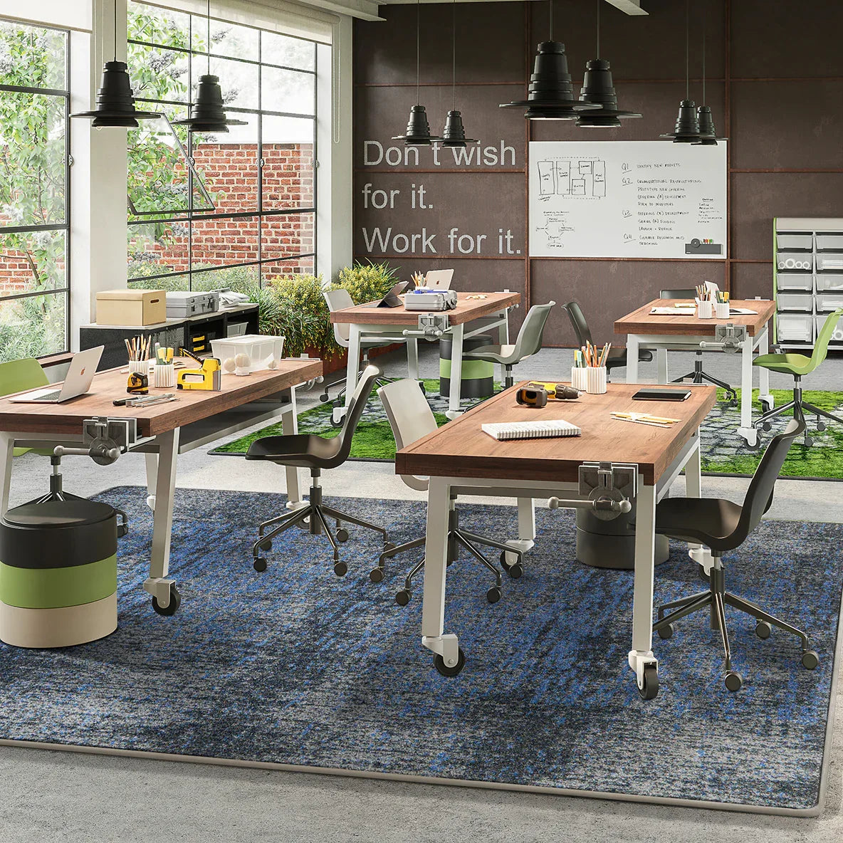 Surface Tension 3'10" x 5'4" area rug in color Marine