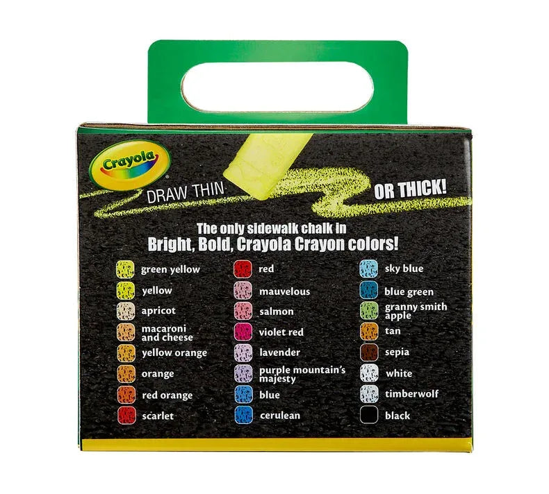 Crayola® Washable Sidewalk Chalk, 24 Colored Chalk Sticks, (BIN51-2024)
