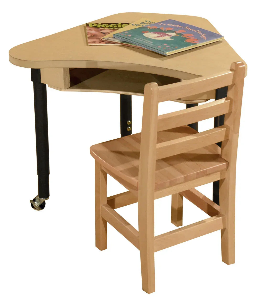 Synergy 24" x 30" High Pressure Laminate Deep Desk with Hardwood Legs- 14"