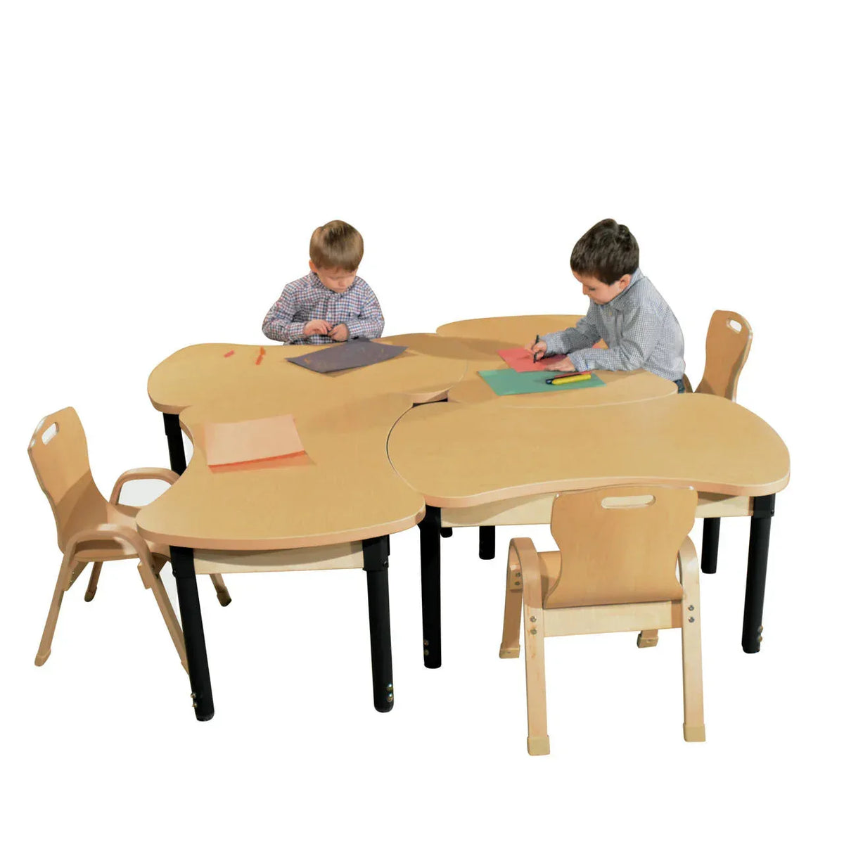 Synergy Junction 24" x 36" High Pressure Laminate Table with Hardwood Legs- 14"