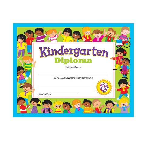 Kindergarten Diploma PRE-K Certificates , 30 per pack, 8.5" x 11"