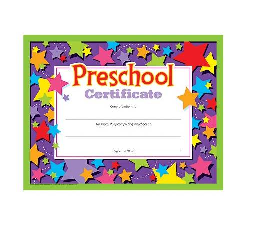 Preschool Diploma PRE-K Certificates , 30 per pack, 8.5" x 11"