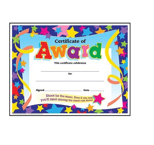 Colorful Classics Certificates of Award 30 per pack, 8 ½" x 11"