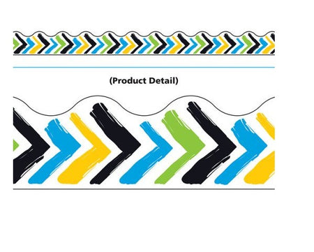 Trend Enterprises Bold Strokes Chevron Terrific Trimmers (T-92645)