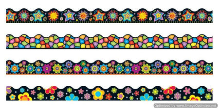 Trend Enterprises Brights on Black Terrific Trimmers Variety Pack (T-92919)