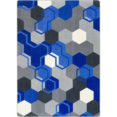 Team Up 3'10" x 5'4" area rug in color Blue