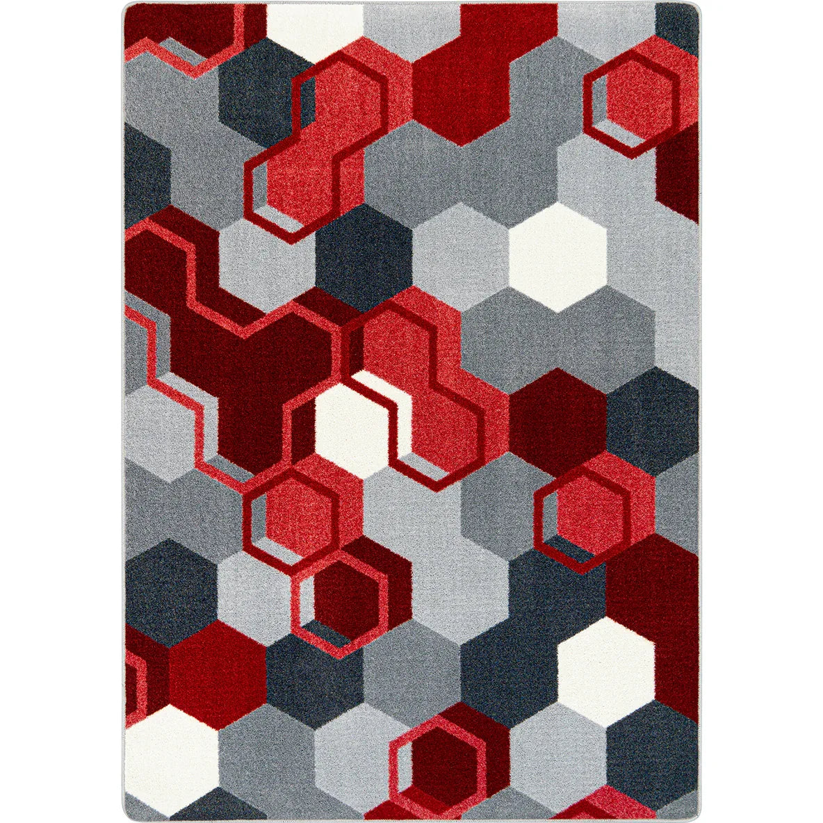 Team Up 5'4" x 7'8" area rug in color Red