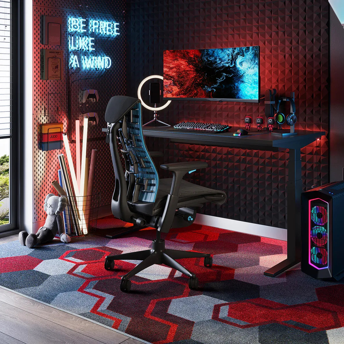 Team Up 3'10" x 5'4" area rug in color Red