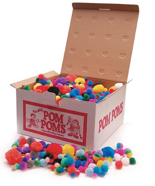 Giant Box of Pom-Poms - 1000/BOX