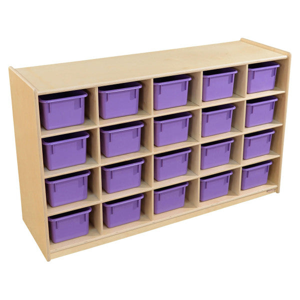 Tip-Me-Not 20 Tray Storage with Purple Trays