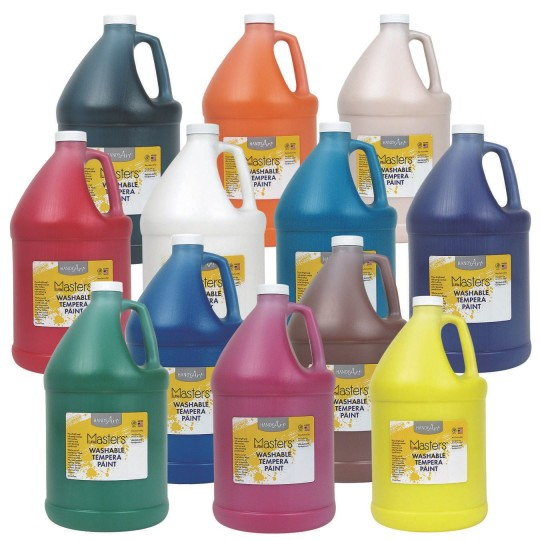 Handy Art Little Masters Tempera Paint Gallon (HAN2047) Multi set of 12