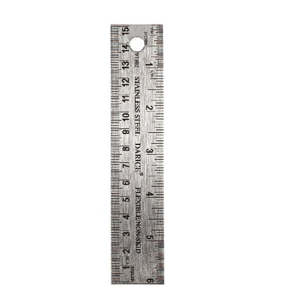 Flexible Stainless Steel Ruler - 6" Length