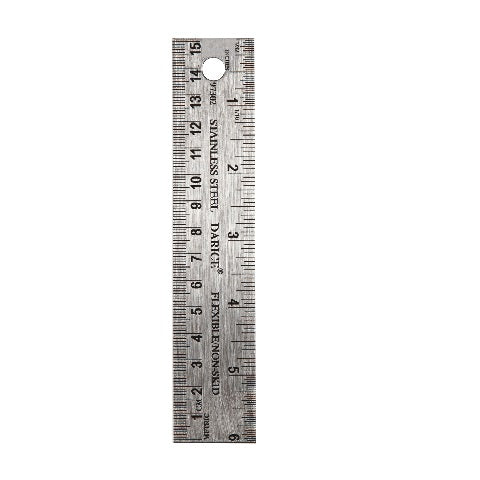 Flexible Stainless Steel Ruler - 6" Length