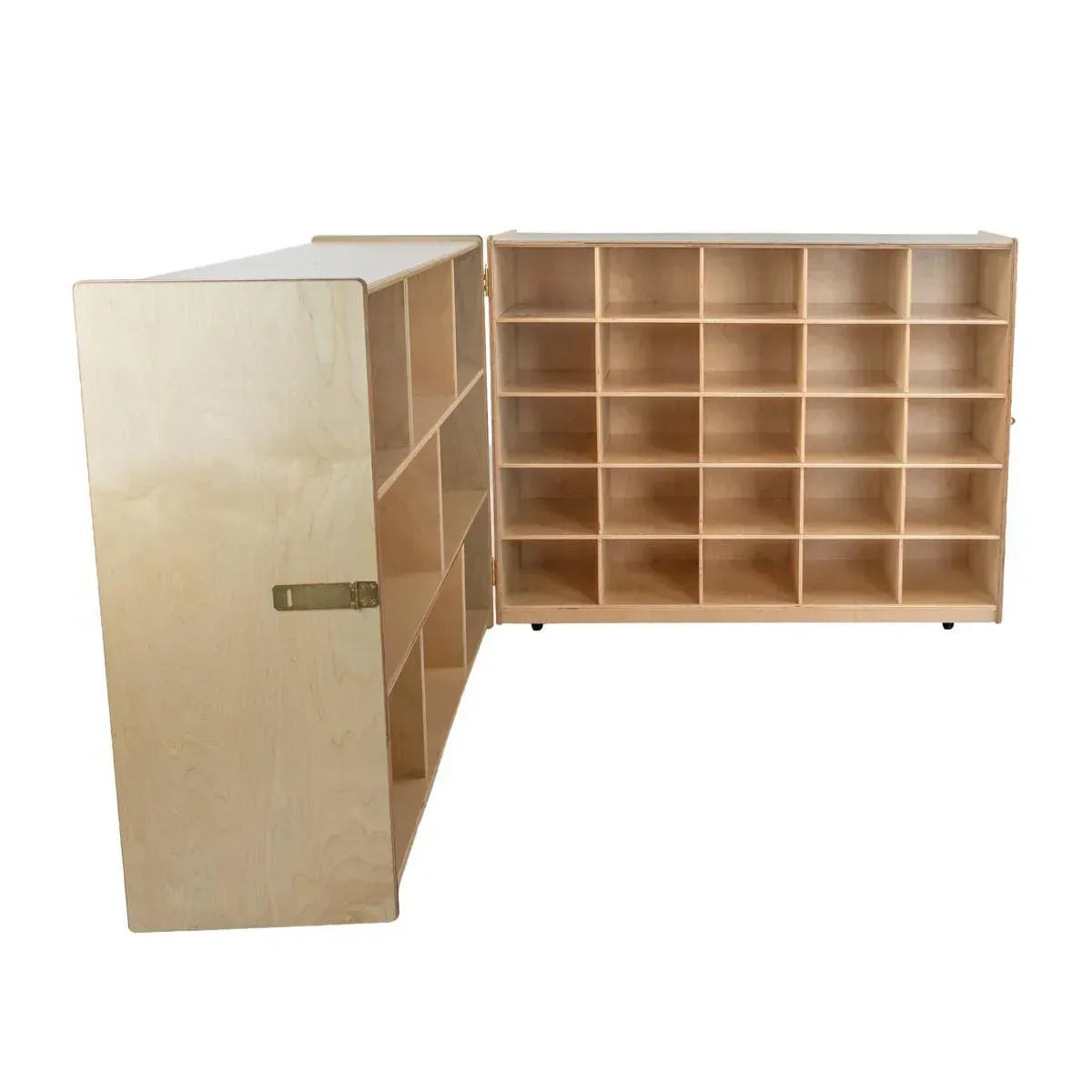 Tray and Shelf Folding Storage with (25) Brown Trays