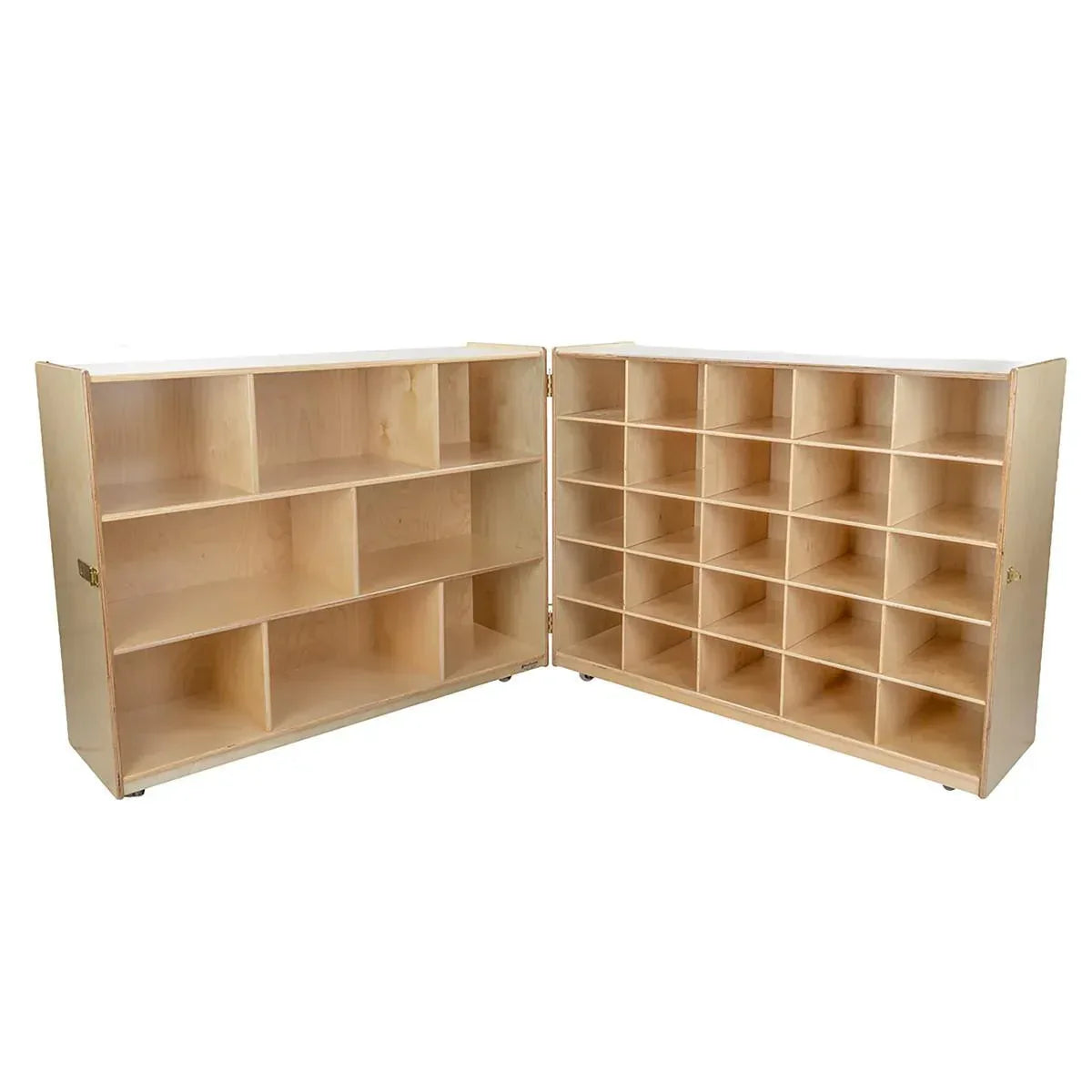Tray and Shelf Folding Storage with (25) Brown Trays