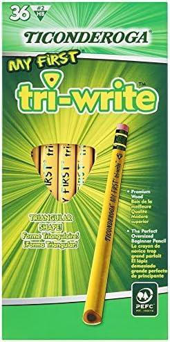 My 1st Tri-Write Pencils, 13/32" Primary Triangular, with Eraser, Pack of 36, (13082)