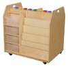 Trolley Art Cart w/Translucent Trays, (Wood Design, WD-990685CT)