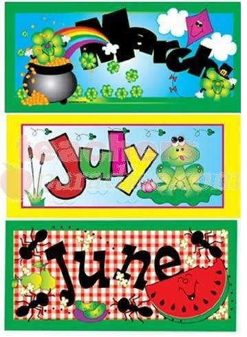 FROG STREET PRESS Calendar Headers 12/Pk 7-1/2″ X 17″ FST-TT252