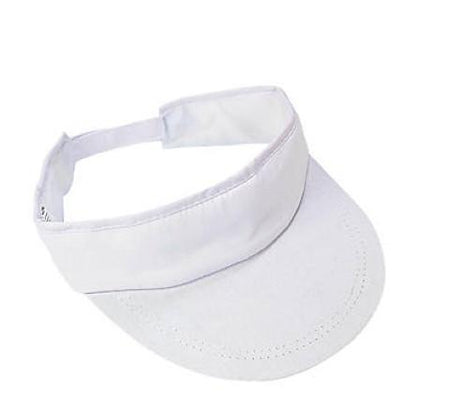 DIY Value White Cotton Visors To Decorate - 12 pcs.