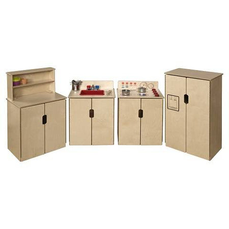 Wood Designs Children Kitchen Play Set of (4) Tip-Me-Not Appliances WD-10082
