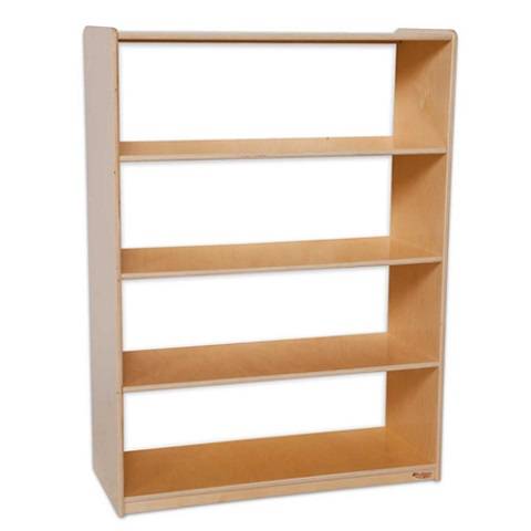 Wood Designs Children Bookshelf with Acrylic Back, Natural wood , 49"H x 36"W x 15"D WD-12900AC