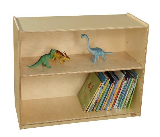 Wood Designs Childrens Bookshelf with Adjustable Shelves, Natural wood , 29-1/16"H x 36"W x 15"D WD-12930AJ