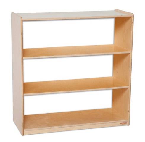 Wood Designs Children Bookshelf with Acrylic Back, Natural wood , 36-3/4"H x 36"W x 15"D WD-12936AC