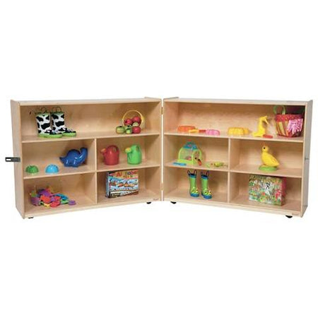 Wood Designs Children Folding Versatile Wood Storage Unit Natural Color, 38"H, WD-13730
