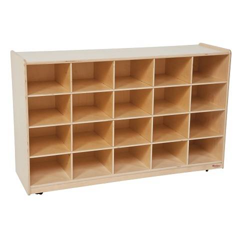 Wood Designs Children WD14589 Tip-Me-Not 20 Tray Storage without Trays, 30"H x 48"W x 15"D WD-14589