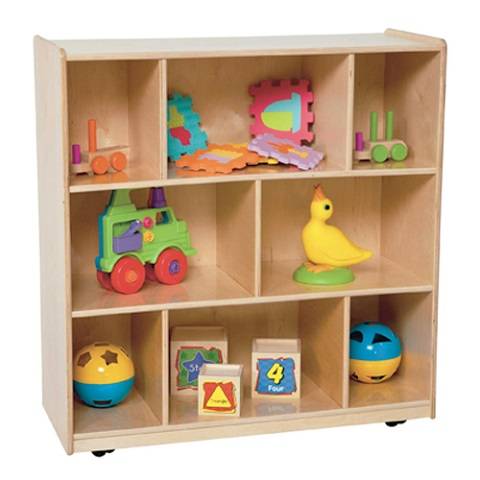 Wood Designs Children Center Storage Unit, Natural wood , 38"H x 36"W x 15"D WD-15500