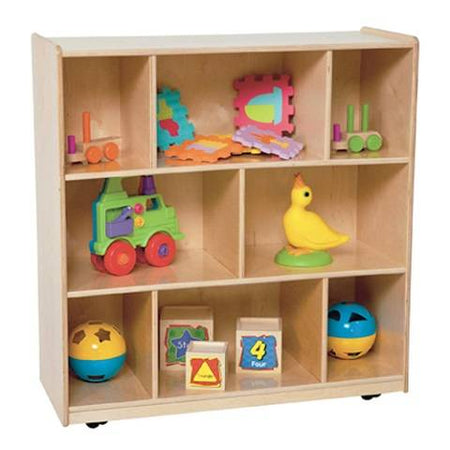 Wood Designs Children Center Storage Unit, Natural wood , 38"H x 36"W x 15"D WD-15500