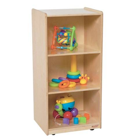 Wood Designs Children 3 Shelf Unit, Natural wood , 38"H x 18"W x 15"D WD-15700