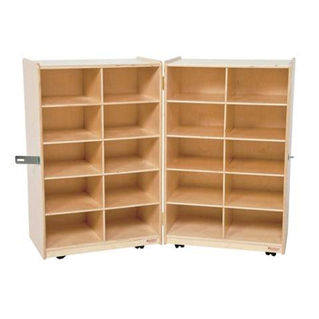 Wood Designs Children Folding Vertical Storage without Trays, 38"H x 48"W x 15"D WD-16209