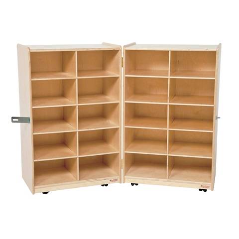 Wood Designs Children Folding Vertical Storage without Trays, 38"H x 48"W x 15"D WD-16209