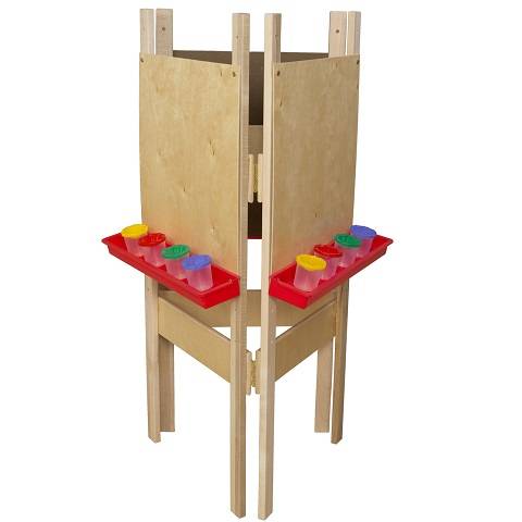Wood Designs Children's 3-Sided Adjustable Easel with Plywood WD-18700