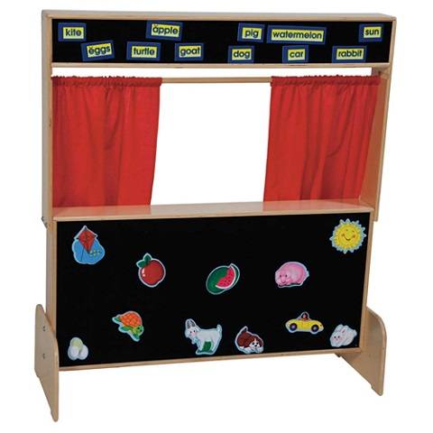 Wood Designs Children Play, Deluxe Puppet Theater with Flannelboard WD-21652