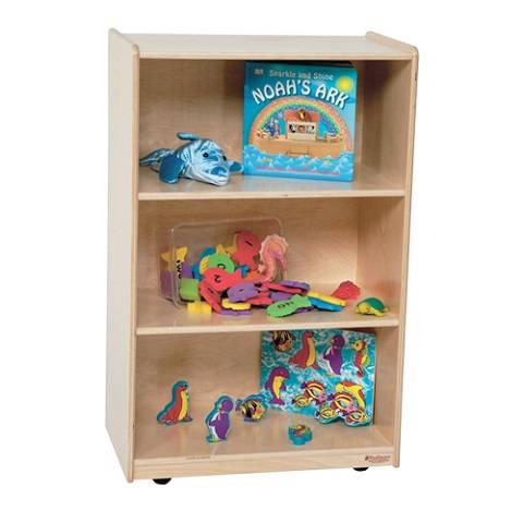 Wood Designs Children Storage Shelf, Natural wood , 38"H x 24"W x 15"D WD-25000