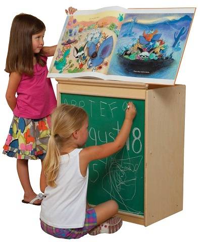 Wood Designs Classroom Big Book Storage / Display with Chalkboard WD-34100