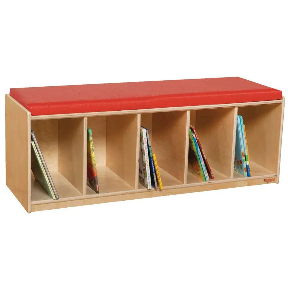 Wood Designs Reading Bench with Red Cushion