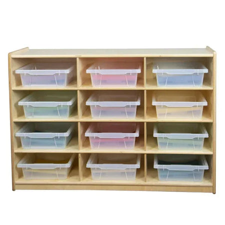 Cubby Shelves with Translucent Trays