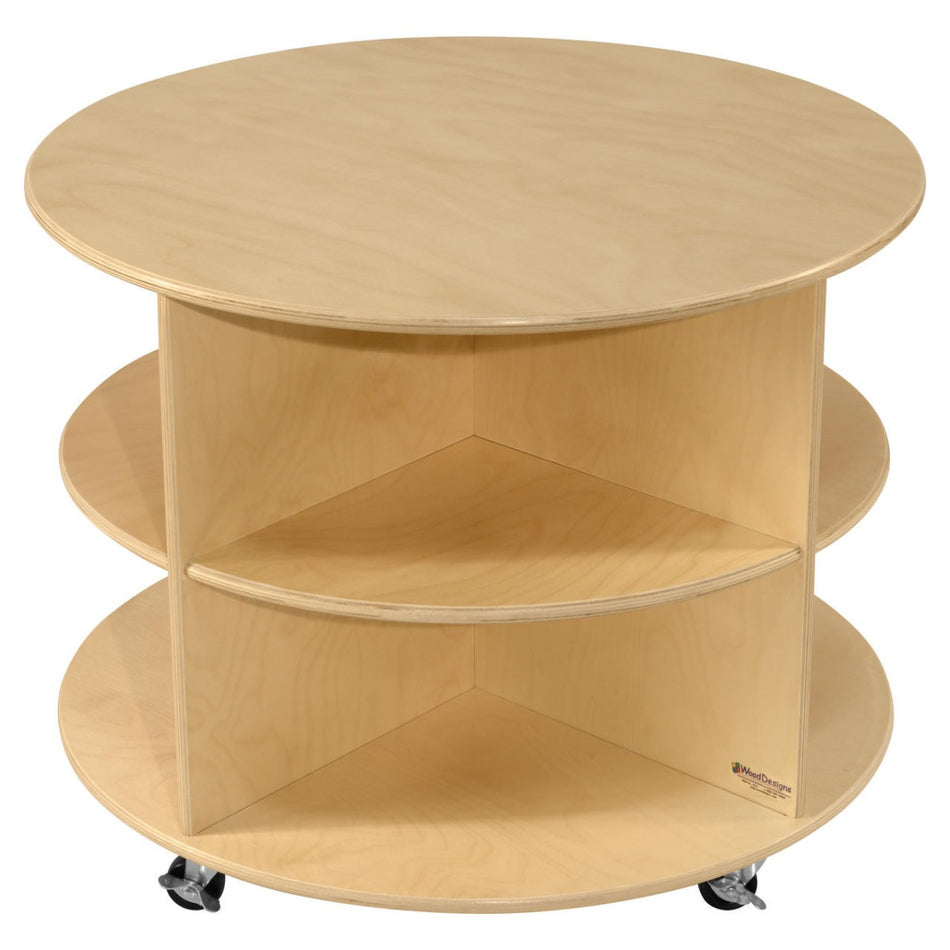 Wood Designs, 23 1/2" H Circular Storage Unit. 2 shelves, WD-991287